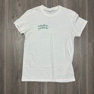 coco + pine White It’s Ok To Not Feel Ok Graphic T-Shirt Medium